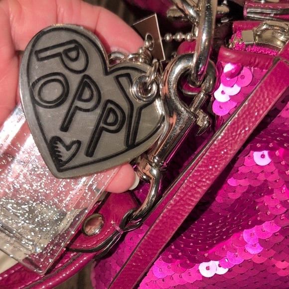 Coach Pink / Magenta Sequin 2 Way Bag K1069- 16482 - Picture 11 of 14